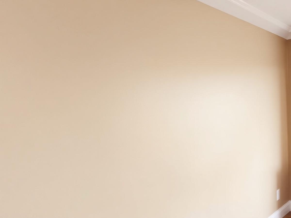Seamless drywall patch after texture matching on an interior wall in San Diego